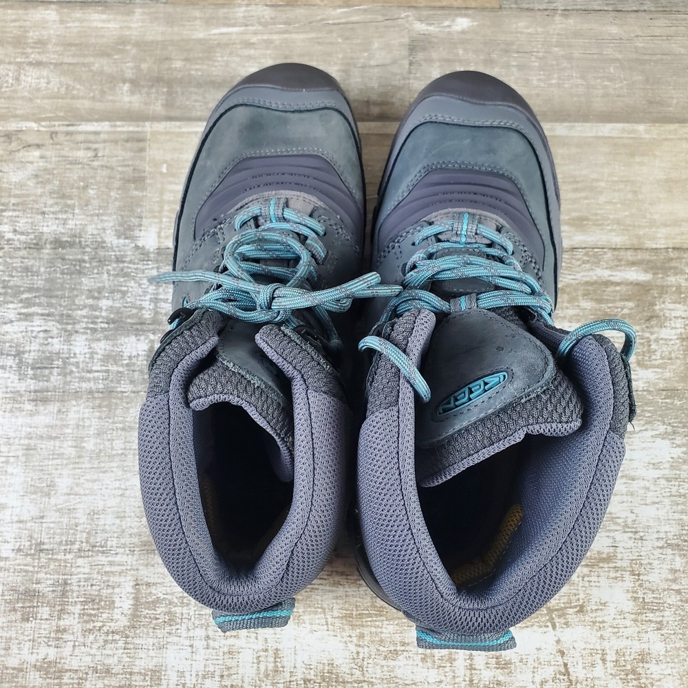 Keen Ridge Flex Mid Womens Hiking Boots Sz 10 Steel Gray Porcelain Waterproof - Picture 4 of 12